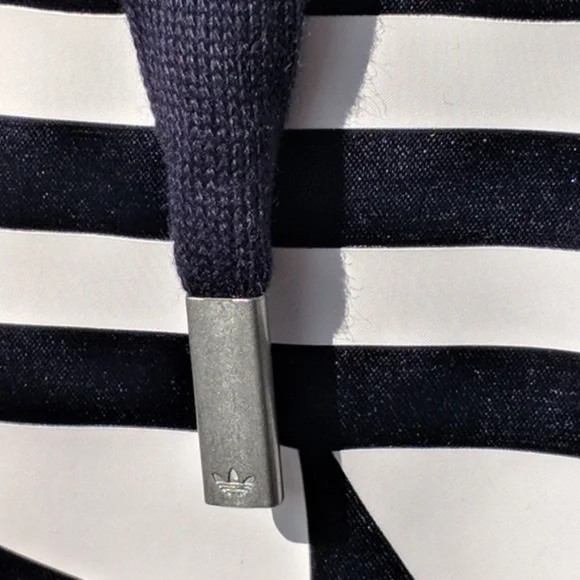 Adidas Satin Navy Blue Trefoil Hoodie Size: Medium - Picture 5 of 5